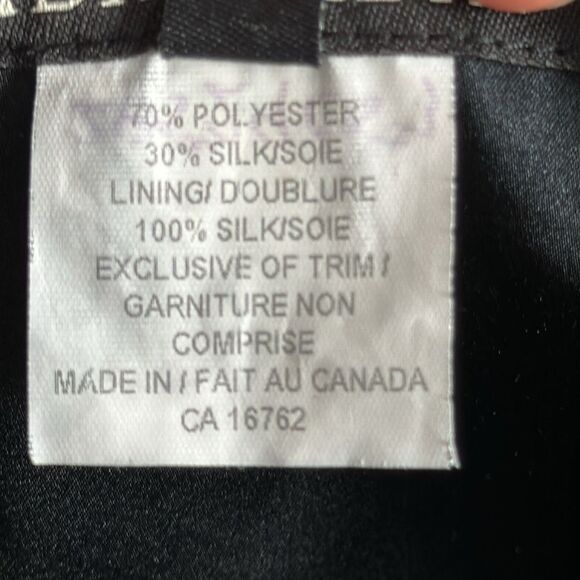 LIDA BADAY Women’s Gathered Strapless Silk Blend Black Cocktail Mini Dress Sz. 4 - Picture 6 of 11